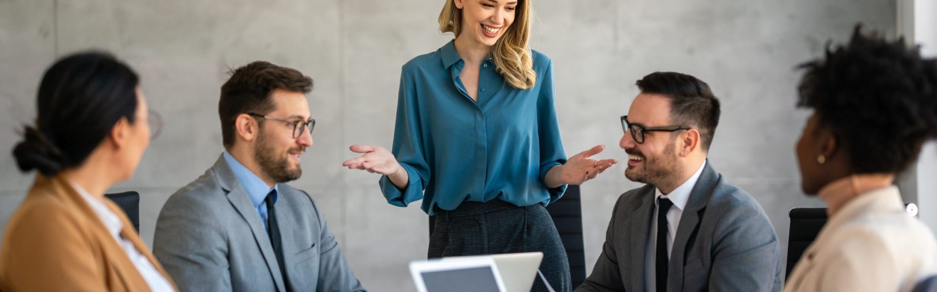 Diverse team of professionals engaged in a collaborative government workplace meeting